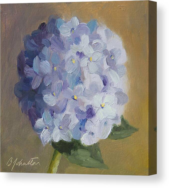 Flower Canvas Print featuring the painting Hydrangea Blossom by Beth Johnston