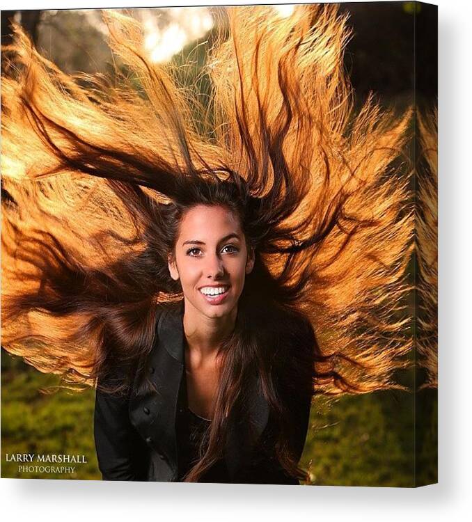  Canvas Print featuring the photograph I Had An Opportunity To Shoot Dana by Larry Marshall