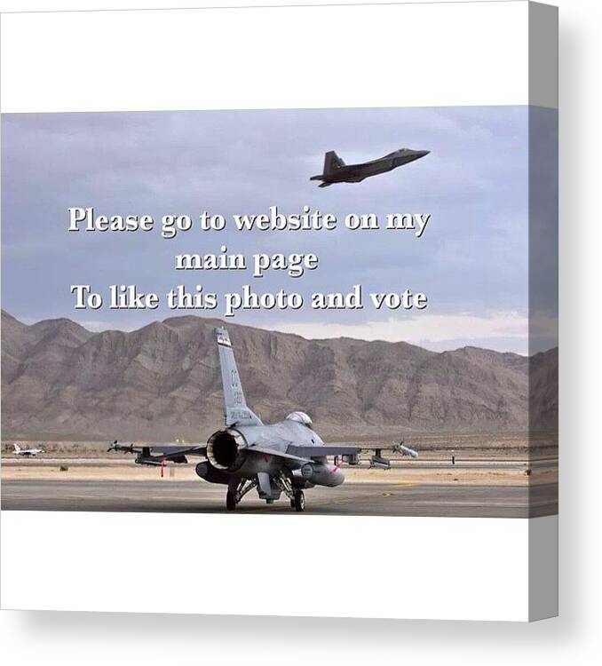  Canvas Print featuring the photograph I Have Been Nominated For Air Force by Wolf Stumpf