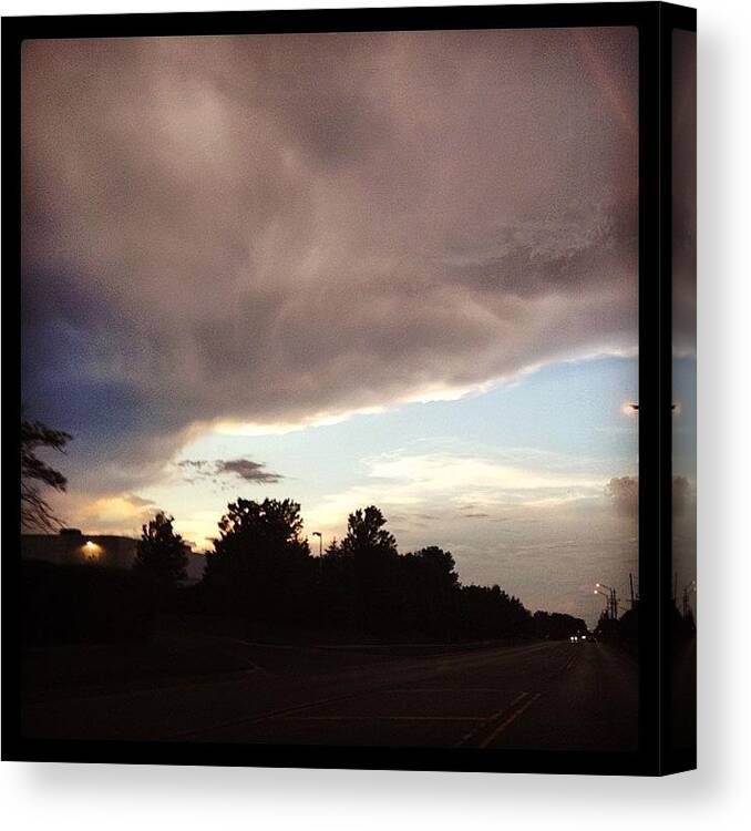 Canvas Print featuring the photograph I Love Summer Stormy Skies! by Nancy Dinsmore