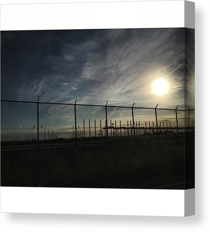 Vintage Canvas Print featuring the photograph I Took A Picture Of The Sun At Daytime by Esty Van h