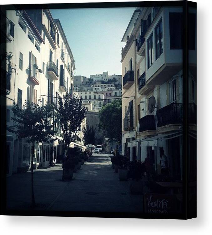  Canvas Print featuring the photograph Ibiza Town Balearic Islands, Spain by Drew Gibson