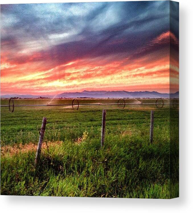 Sunsets Canvas Print featuring the photograph #idaho #sunsets by Cody Haskell
