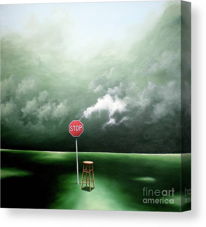 Grass Canvas Print featuring the painting If You Were Waiting For A Sign This Is It by Ric Nagualero