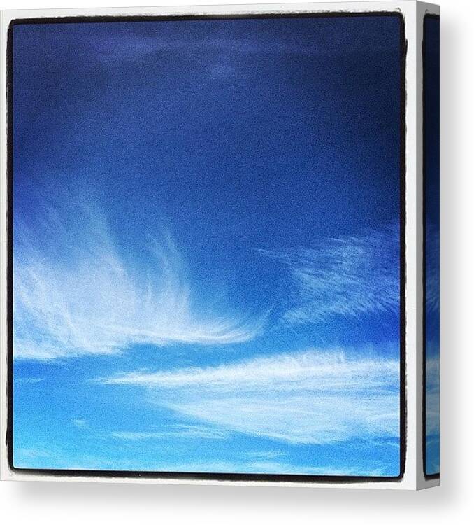 Cloudscape Canvas Print featuring the photograph #iloveclouds #outdoors #cloudscape by Mike Valentine