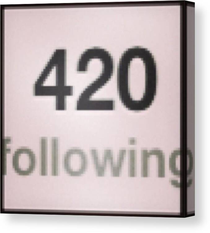  Canvas Print featuring the photograph I'm Just Following 420 People 😱 by Mark Wilson
