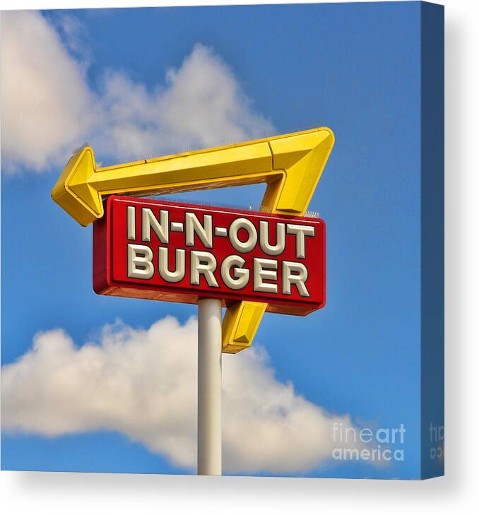 In N Out Canvas Print featuring the photograph In N Out Burger 6946 by Jack Schultz