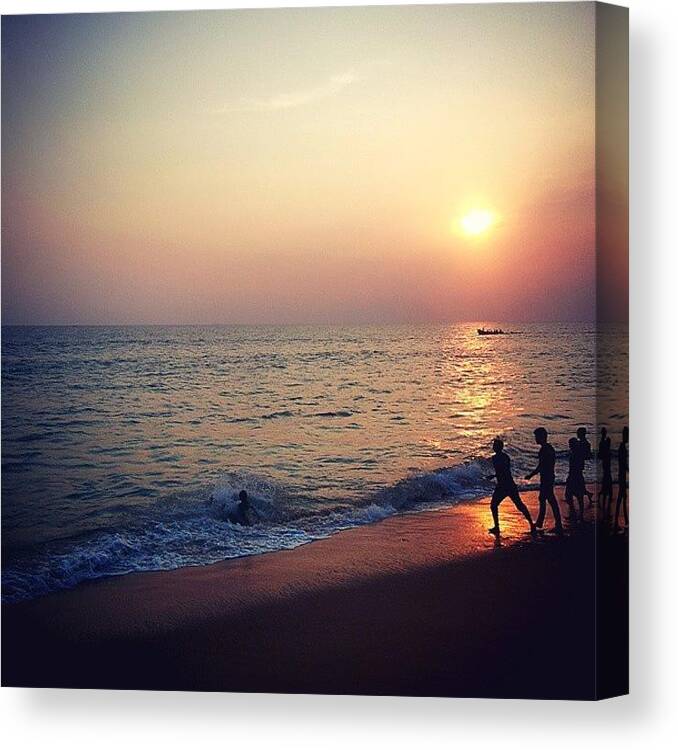 Beautiful Canvas Print featuring the photograph Indian Sunset by Raimond Klavins