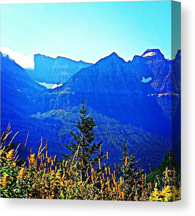 Beautiful Canvas Print featuring the photograph #instagood #love #mountain #glacier by Aaron Heberly