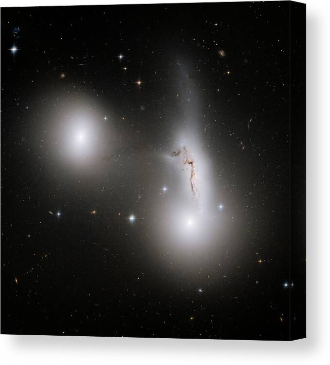 Hcg 90 Canvas Print featuring the photograph Interacting Galaxies In Hcg 90 by Nasa/esa/stsci/r. Sharples, University Of Durham/science Photo Library