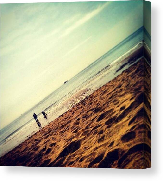  Canvas Print featuring the photograph Iow Beach With @xoxxmelly :) by Nick Cooper