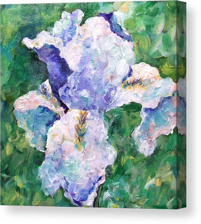 Iris Canvas Print featuring the painting Iris by Sally Quillin