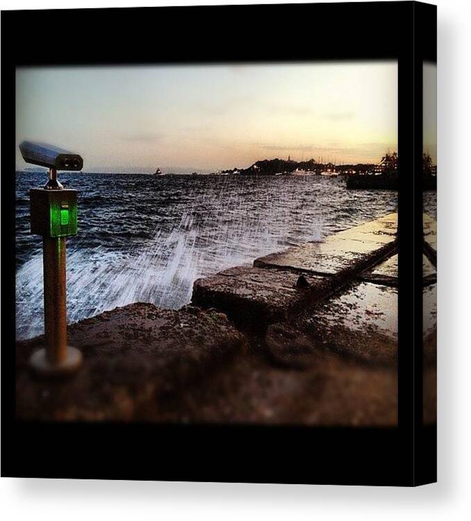 Water Canvas Print featuring the photograph Istanbul view by Armando Costantino