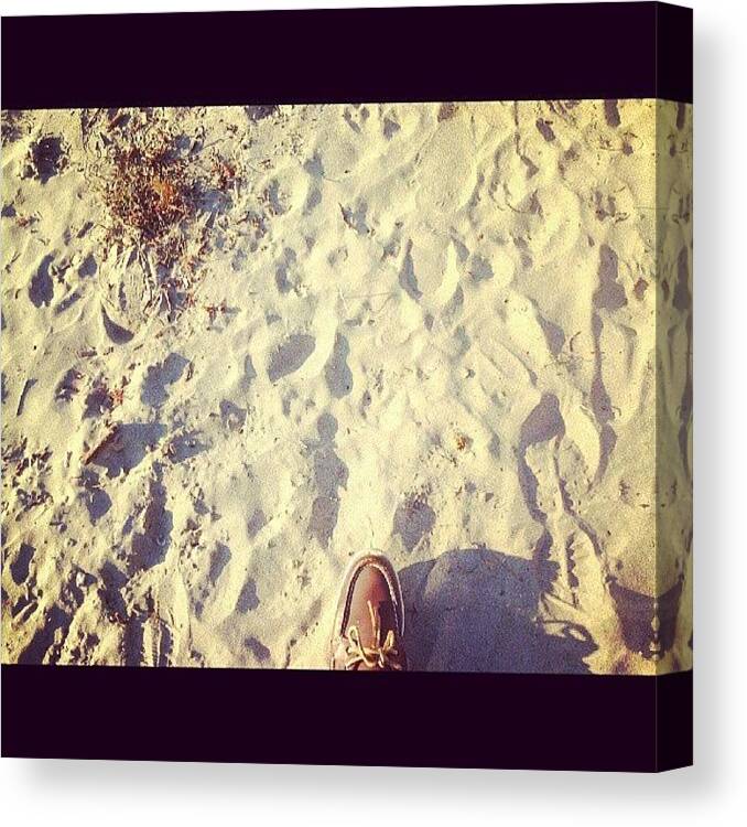  Canvas Print featuring the photograph It Was A Walk In The Sands by Karma Sherpa