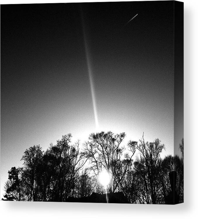 Sun Canvas Print featuring the photograph Sunray in space by Matt Hildreth