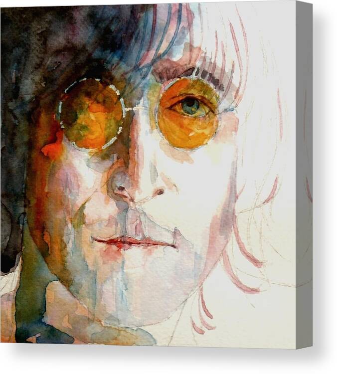 John Lennon Canvas Print featuring the painting John Winston Lennon by Paul Lovering