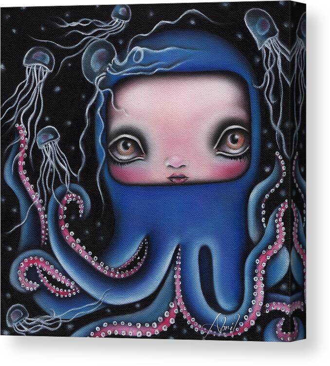 Octopus Canvas Print featuring the painting Jolenta by Abril Andrade