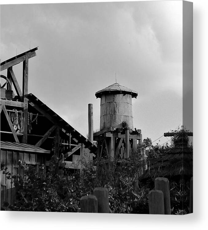 Jungle Canvas Print featuring the photograph Jungle Water Tower by Richard Reeve