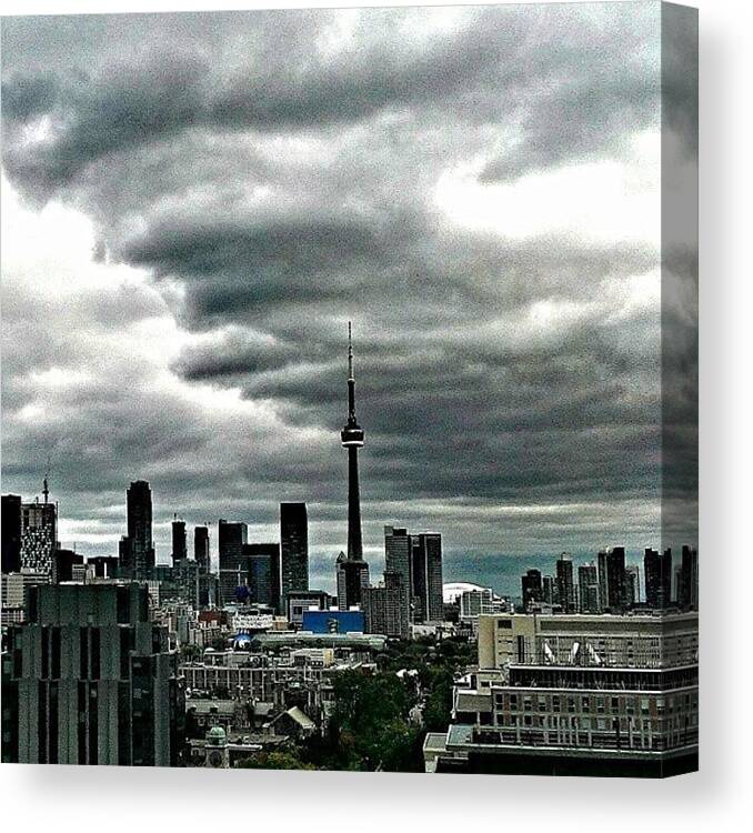 Toronto Canvas Print featuring the photograph Just In Case You Haven't Looked Out by Niroja Tharmakulasingham