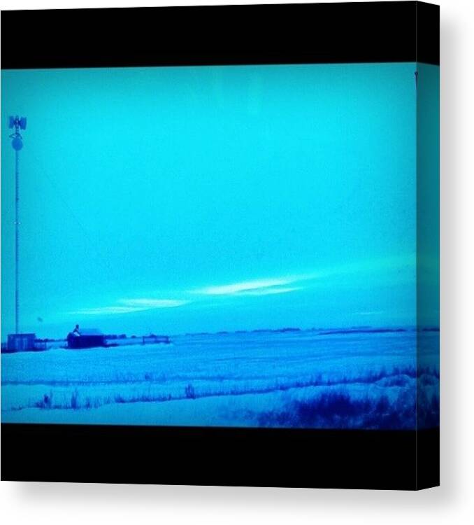 Saskatchewan Canvas Print featuring the photograph Just Out For A #drive This #morning by Trenton Entwistle