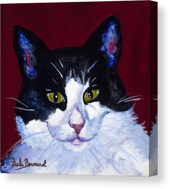 Cat Canvas Print featuring the painting Kat by Dale Bernard