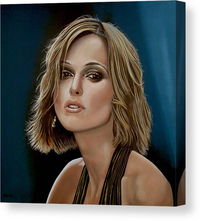 Keira Knightley Canvas Print featuring the painting Keira Knightley by Paul Meijering
