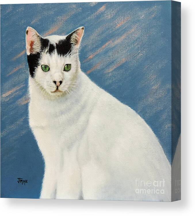 Kitty Cat Canvas Print featuring the painting Kitty Cat by Jimmie Bartlett