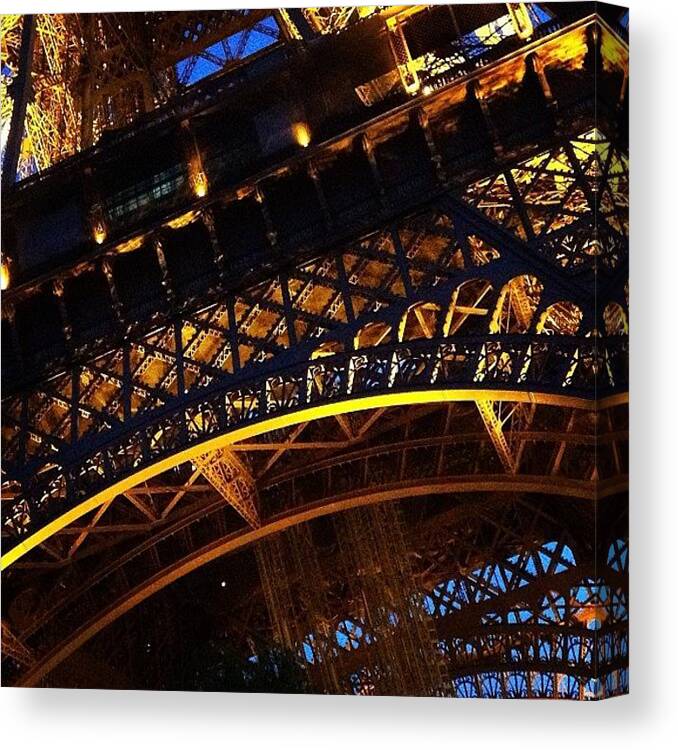 Eiffel Tower Canvas Print featuring the photograph La Tour Eiffel by Hermes Fine Art