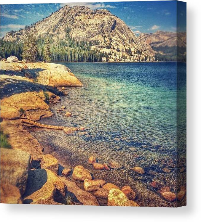 Canvas Print featuring the photograph Lake In The Sierras by Jill Battaglia