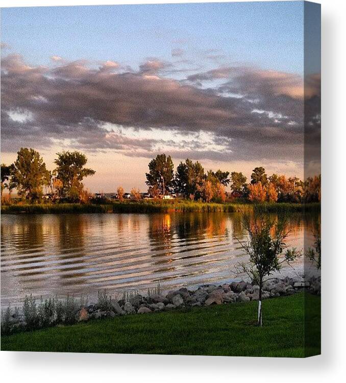 Water Canvas Print featuring the photograph Lake Reflection by Aaron Kremer