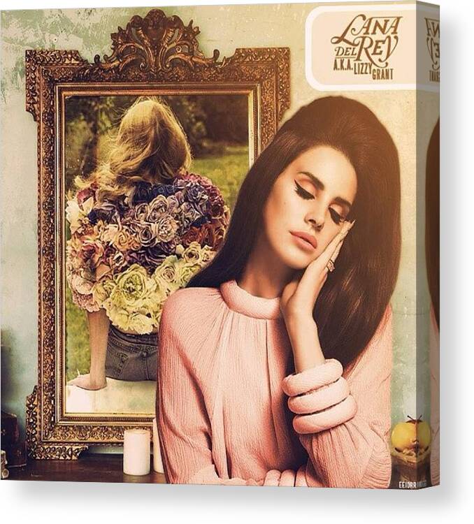 Lizzygrant Canvas Print featuring the photograph #lanadelrey #lizzygrant by Tyler McGath