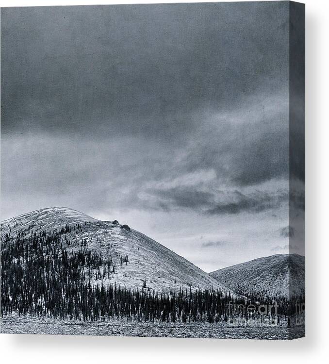 Mountain Canvas Print featuring the photograph Land Shapes 10 by Priska Wettstein