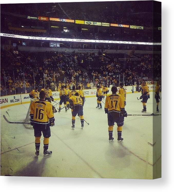 Preds Canvas Print featuring the photograph Last #preds Warm Up Of The Season by Justin Bradford