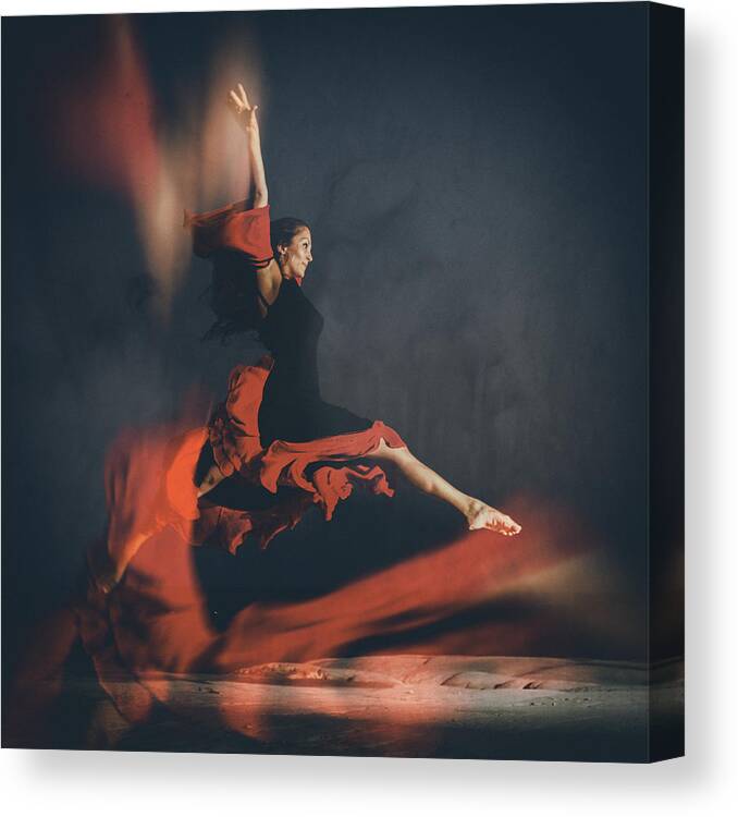 Adult Canvas Print featuring the photograph Latin Dancer by Stelios Kleanthous