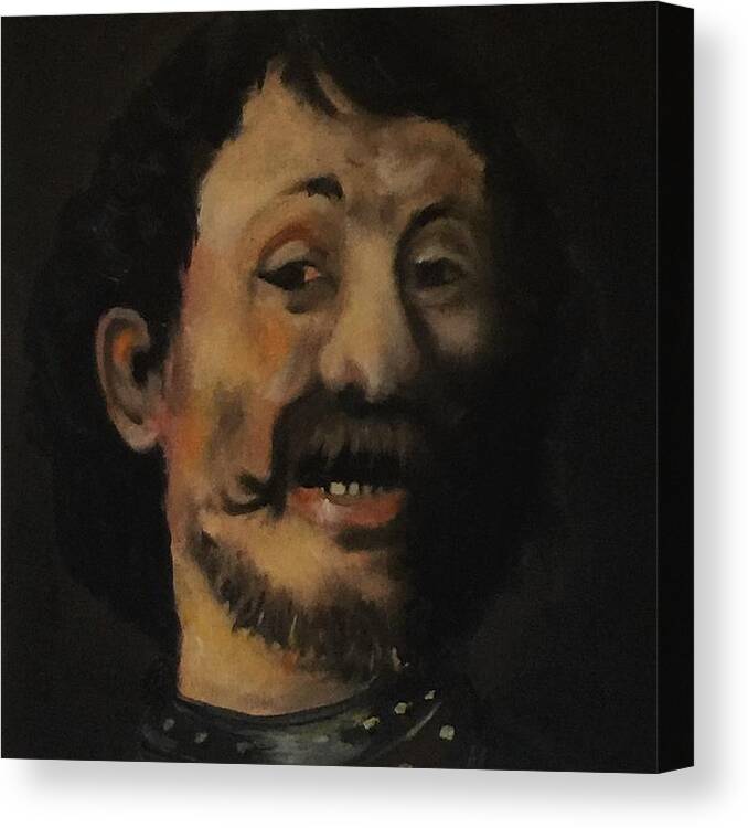 Art Canvas Print featuring the painting Laughing Man by Ryszard Ludynia