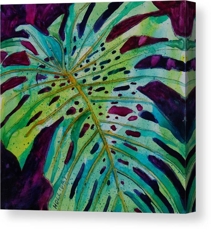Leaf Canvas Print featuring the painting Leaf by Terry Holliday