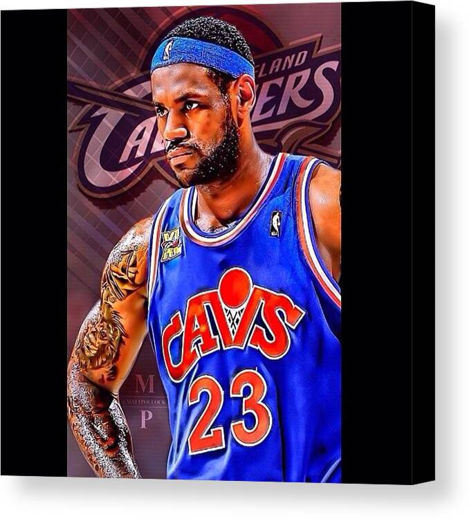 Clevelandcavaliers Canvas Print featuring the photograph Lebron James Edit!
lebron On Cavs by Matt Pollock