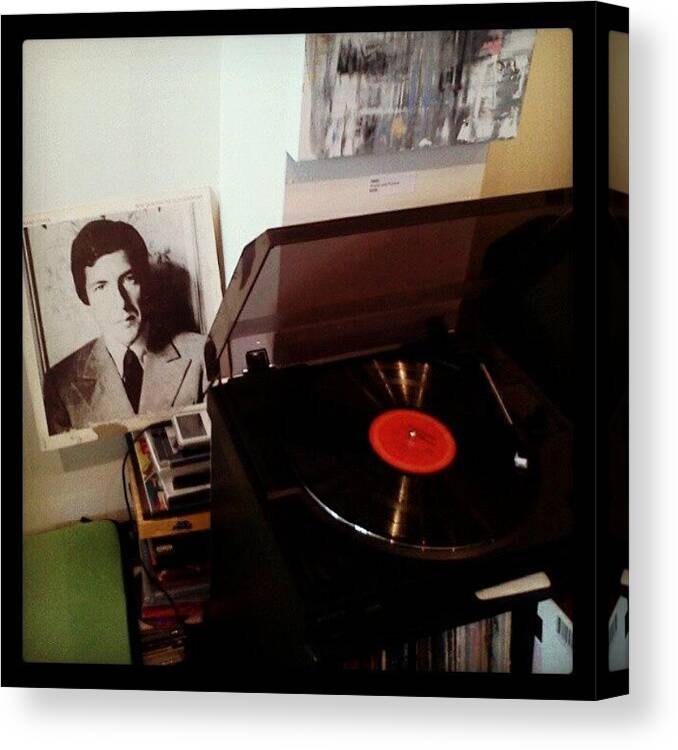 Album Canvas Print featuring the photograph Leonard Cohen Closes Out #artawhirl by Shawn McNulty