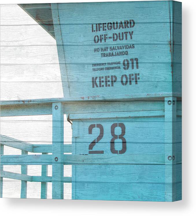 Life Canvas Print featuring the digital art Life Guard Beach Shack by Susan Bryant