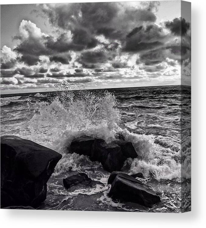 Summer Canvas Print featuring the photograph Life Is Like The Seashore; The Waves by Priscilla Lupo