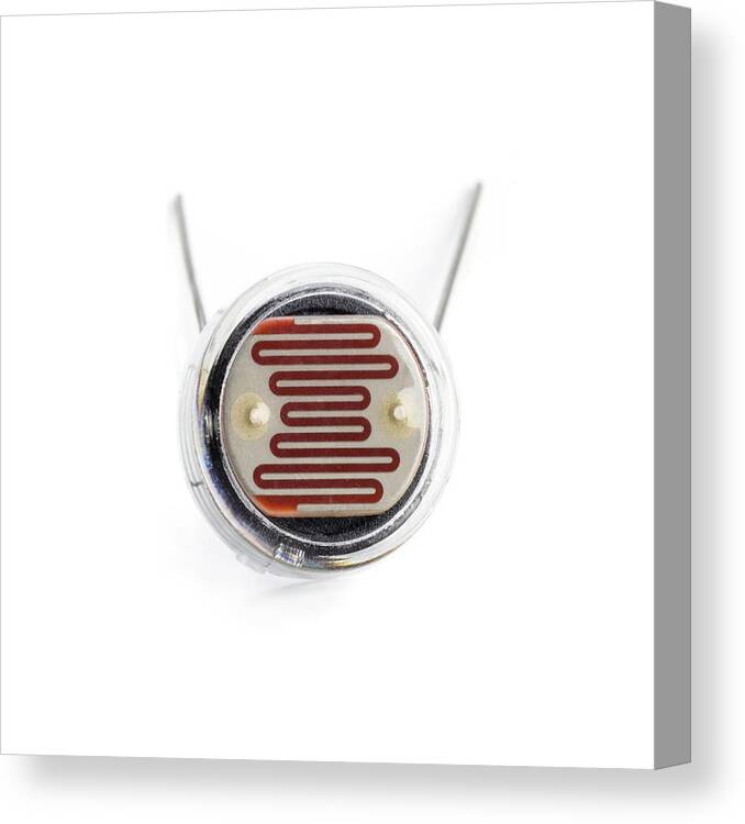 Cadmium Sulphide Canvas Print featuring the photograph Light Dependent Resistor by Science Photo Library