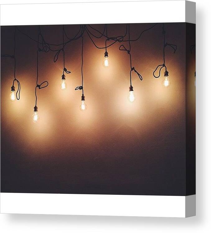 100happydays Canvas Print featuring the photograph Light In The Dark #light #vscocam by Leyre Perez