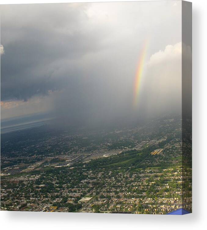Dark Clouds Canvas Print featuring the photograph Light in the darkness by Sue Morris