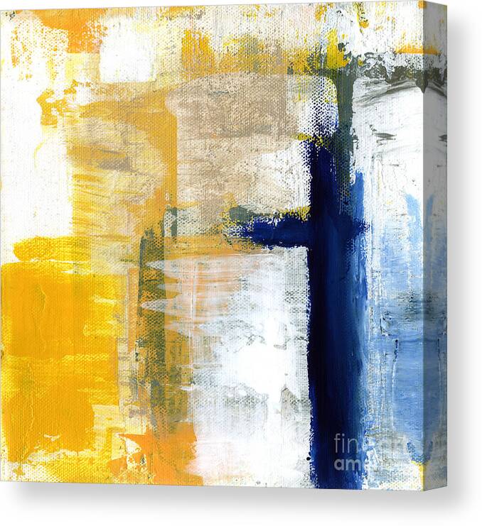Abstract Canvas Print featuring the painting Light Of Day 3 by Linda Woods