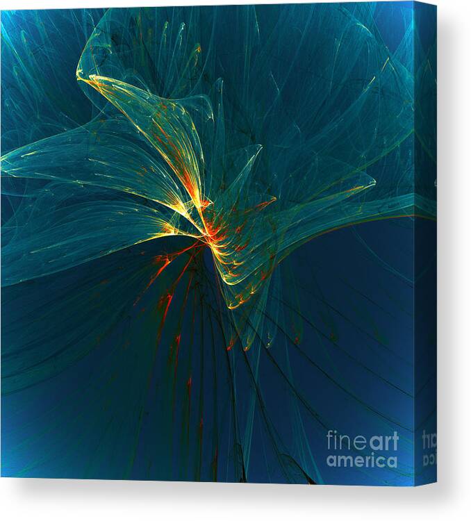 Flower Canvas Print featuring the digital art Lightness by Klara Acel