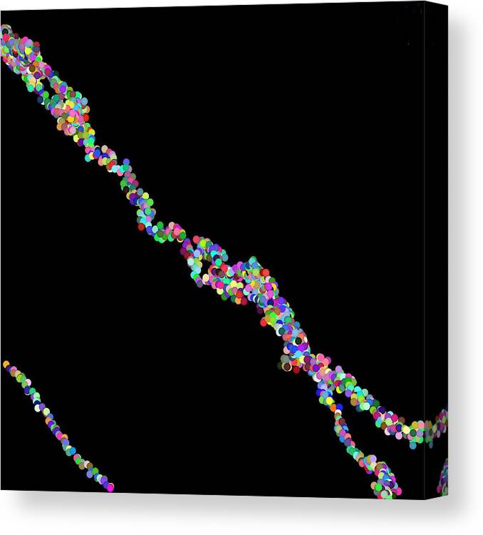 Abstract Digital Algorithm Rithmart Canvas Print featuring the digital art Lines.1 by Gareth Lewis