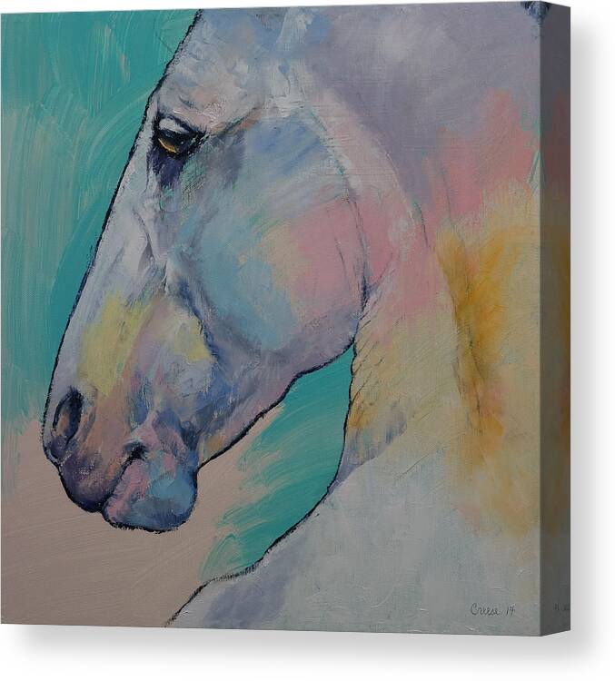 Art Canvas Print featuring the painting Lipizzan Stallion by Michael Creese