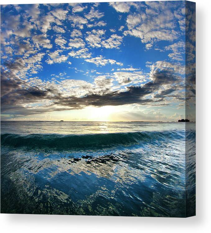  Sea Canvas Print featuring the photograph Blue Lava by Sean Davey