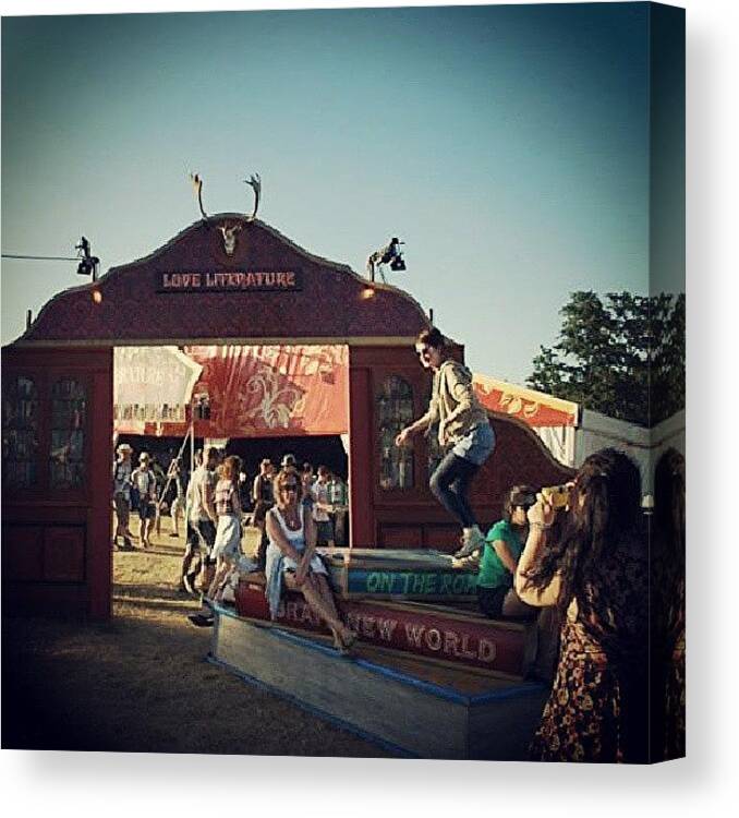 Giant Canvas Print featuring the photograph #literature #tent #giant #books by Siobhan Macrae