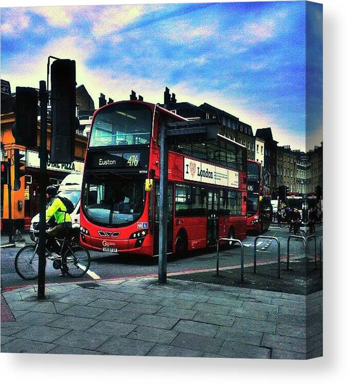 Tagstagramers Canvas Print featuring the photograph London Bus!! by Chris Drake